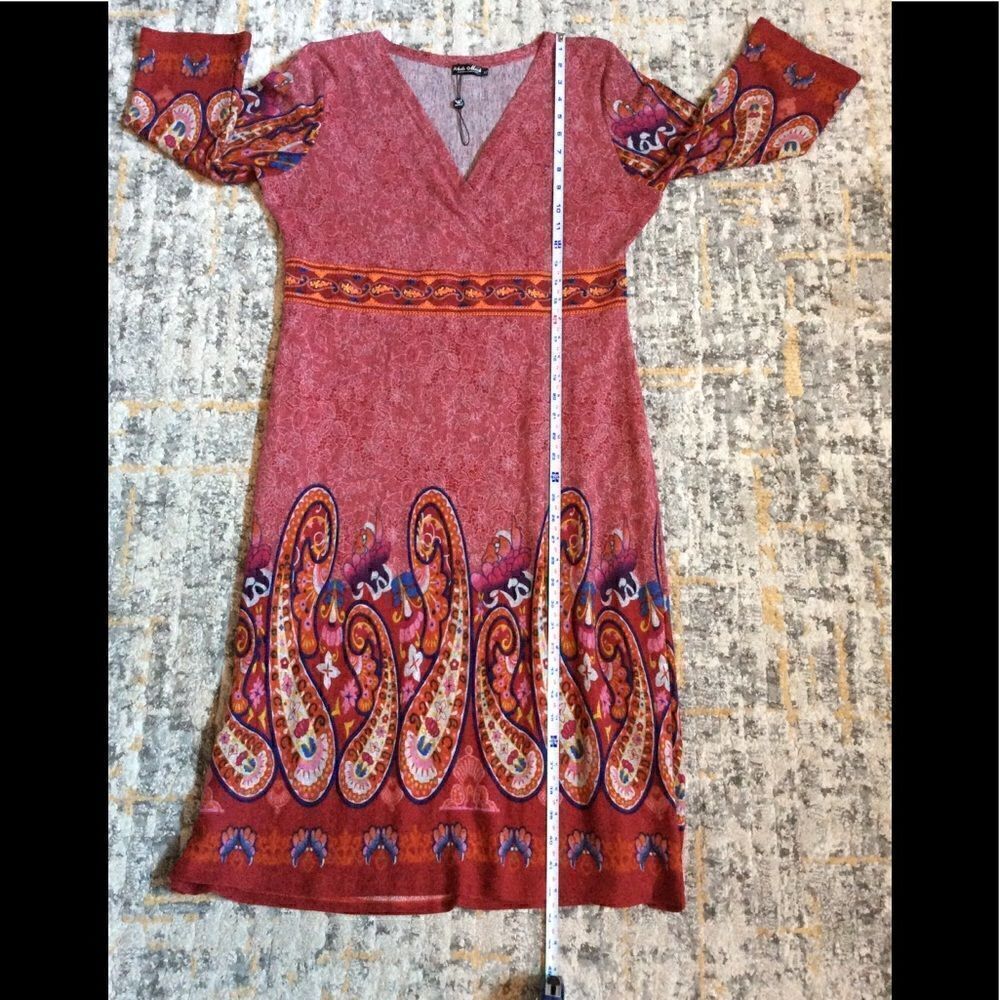 WHITE MARK V NECK SWEATER DRESS! GREAT DETAILS! XL - Picture 7 of 11